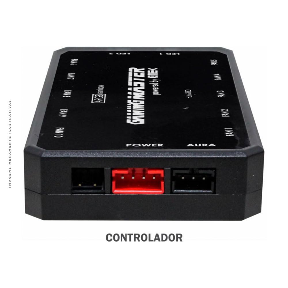 Kit Fan Cooler K-Mex Gaming Master, 3 Cooler, ARGB Rítmico - AAJA