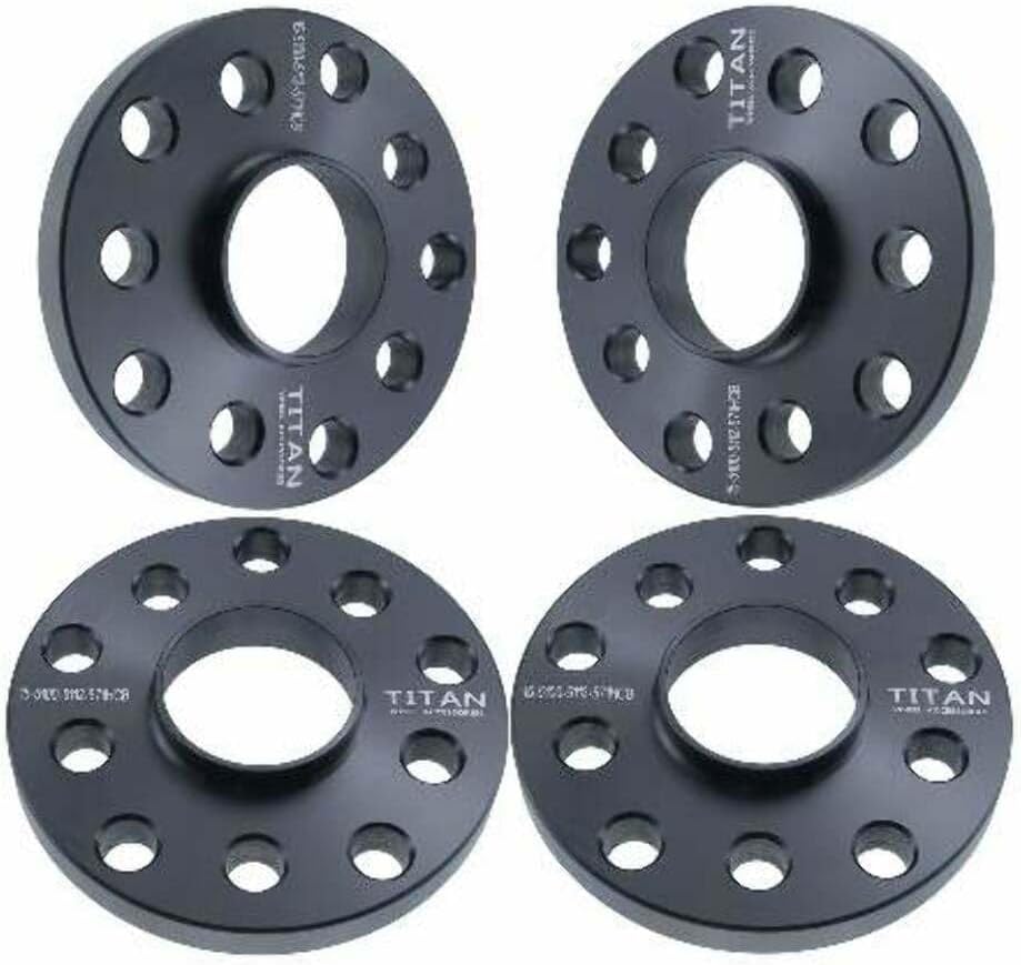15mm 5x100 & 5x112 Hubcentric Wheel Spacers - Wider Stance, Increased Clearance, Fits VW Fits Audi - 15mm, 5x100 & 5x112, 57.1mm Hub, Set of 4 - Black