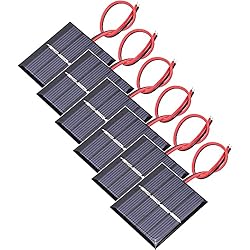 Celda Solar Para Cargar Celular GTIWUNG 6 Piezas 3V 0.3W 65 X 48mm Micro Mini Células de Panel Solar, Energía Solar, Hogar DIY, Proyectos Científicos - Juguetes - Cargador de Batería