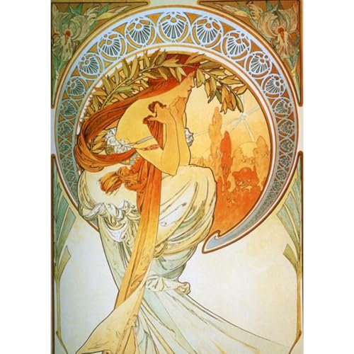 Toile Alphonse Mucha pour décoration salon et chambre - Grand tableau ARTICULOZY 101x127cm