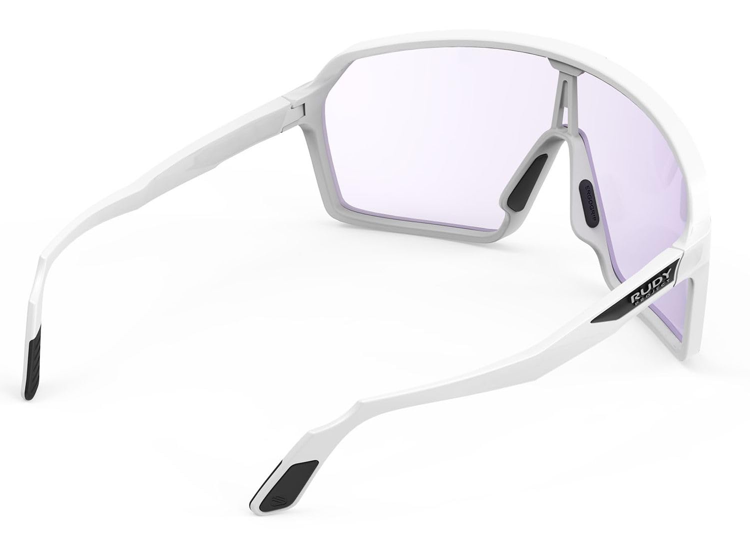 Rudy Project SPINSHIELD White Matte Impactx Photochromic 2Laser Purple Occhiali, Taglia Unica Unisex Adulti, bianco, Taglia unica