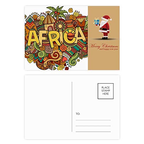 Cartes postales de remerciement motif aborigène africain contre les mots banals