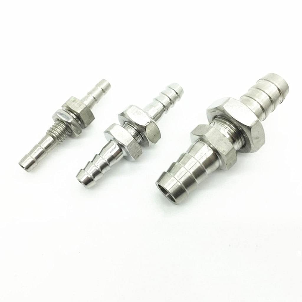 Conexión de agua, 1 pieza de 4 mm, 6 mm, 8 mm, 10 mm, 12 mm, 14 mm, 16 mm, 19 mm, mamparo de púas for manguera, adaptador de conector de acoplador de tubo de púas/10 mm(19Mm)