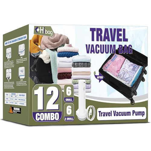 Image of Travel Vacuum Bags with Electric Pump, Vacuum Travel Bags for Luggage and Suitcase, Clothes Clothing (6S 6XS)