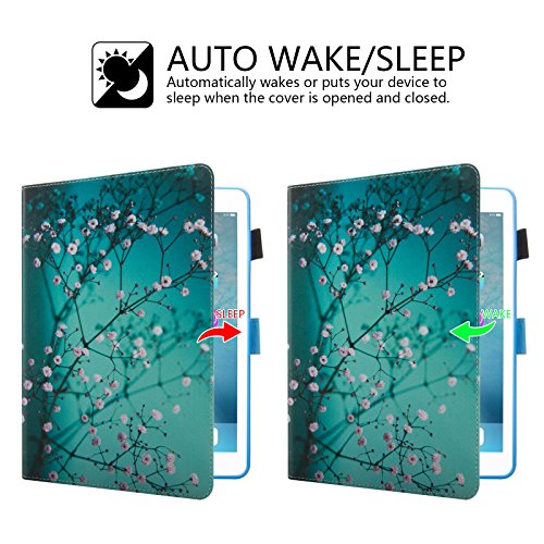 Ipad 9.7 Inch 2018 2017 Case/Ipad Air Case/Ipad Air 2 Case, Dteck Pu Leather Folio Smart Cover With Auto Sleep Wake Stand Wallet Case For Apple Ipad 6Th / 5Th Gen,Ipad Air 1/2, Pear Flower #TOP3