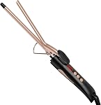 1/2 Inch Small Curling Iron, 13mm Skinny Curling Wand for Short Hair, Pixie Cuts & Bangs, Ceramic Thin Hair Curler for Tight Ringlets & Spiral Curls, Travel Dual Voltage, up to 480°F