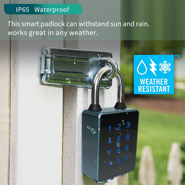 TTLock ContraseñA Candado Bluetooth Pantalla TáCtil RFID Tarjeta IC Llave Seguridad para el Hogar Gabinete Impermeable Candado ElectróNico