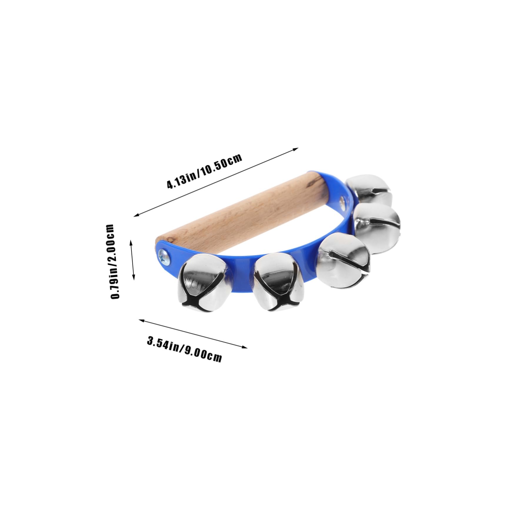 JOINPAYA Versatile 6 Piece Semicircle Tambourines Hand Bells for Adults for Parties Families and Music Education