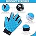 ZENELANEP Upgrade Pet Grooming Gloves, Grooming Gloves for Dogs, Cats, Rabbits & Horses with Long and Short Hair, Efficient Pets Hair Remover Mittens - 1 Pair (Sky Blue)