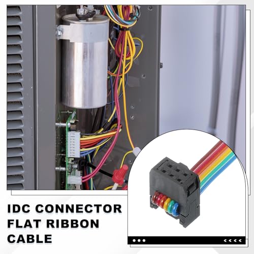 PATIKIL Cable De Cinta Plana Con Conector IDC De 40 Pines Paso De 2.54 Mm Longitud 150 Mm Ancho 50 Mm 2 Pcs Cable Doble hila Para Unidad IDE Impresora Electrónica Industrial DIY - imagen 5