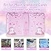 CLOKORIA Card Binder for Girls Gifts,440 Cards Collectible Trading Card Holder Case with 55 Sleeves, 4 Pocket for TCG Game Cards Collection Sports Trading Cards Collector Album (Sakura cat)