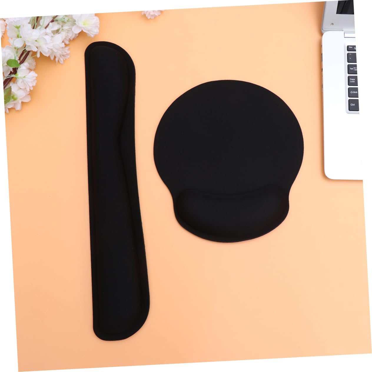 2sets Ergonomici Per Tastiera e Mouse Poggiapolsi Memory Foam Per Antiscivolo Comfort Ottimale Per