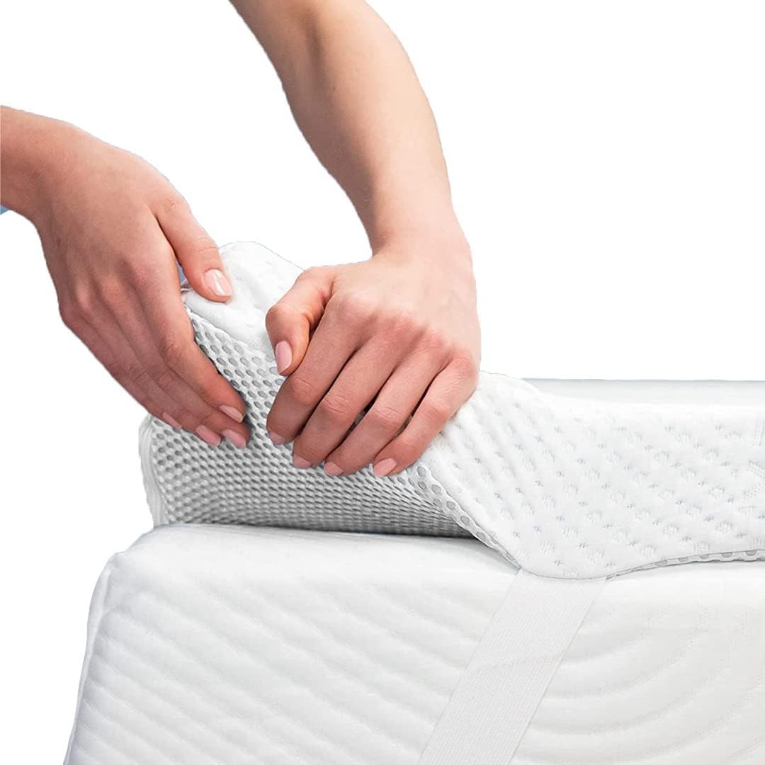 Matratzentopper 120x180 cm H2/H3 | 7CM Höhe Memory Foam Topper | Orthopädisch & Druckentlastend | Lindert Muskelverspannungen | Atmungsaktiv mit abnehmbarem & waschbarem Bezug | Oeko-TEX® & CertiPUR