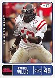 Patrick Willis football card (Mississippi Rebels) 2007 SAGE HIT Rookie #49
