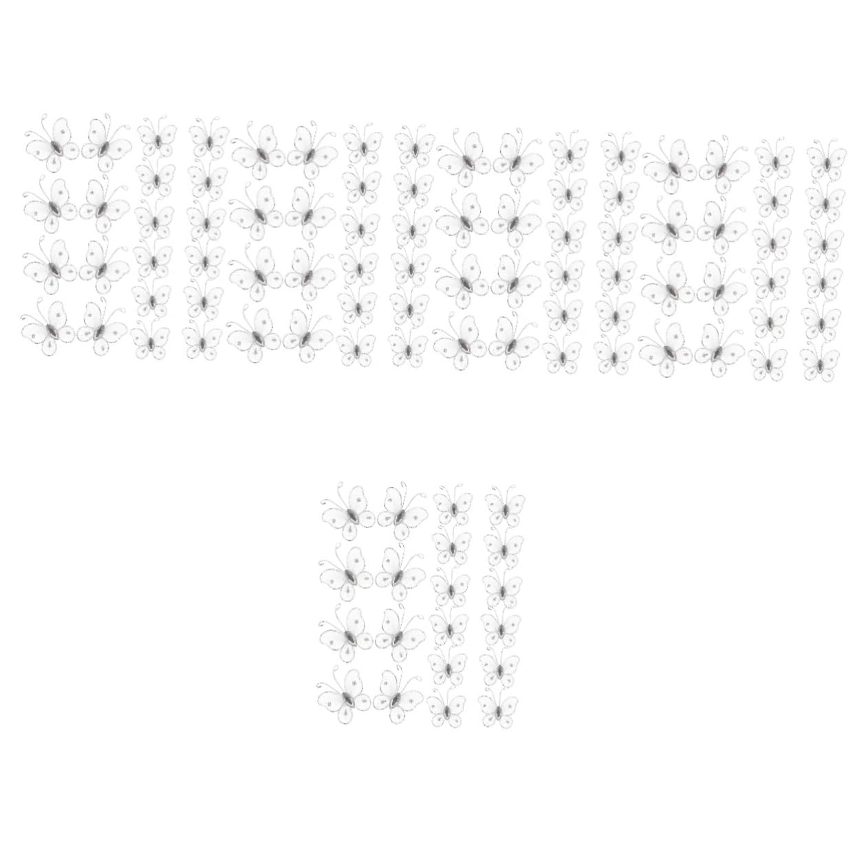 TOPBATHY 250stücke Netzschmetterlinge Dekorative Handwerksartikel Für Hochzeiten Und Partys Wandschmuck Für Wohnzimmer Und Schlafzimmer Vielseitige Bastelornamente