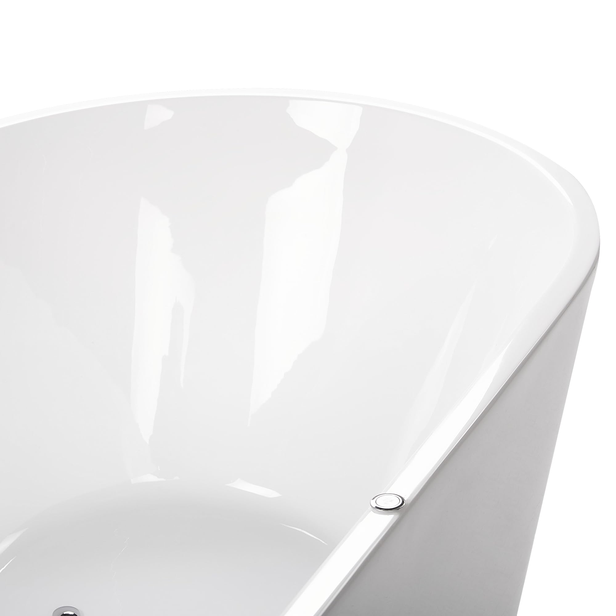 Vasca da Bagno Idromassaggio Ovale in Acrilico Bianco 170 x 80 cm