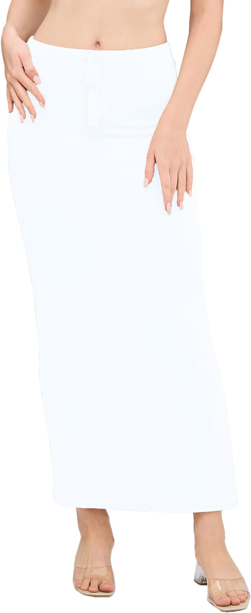 - Satin Shimmer Stretchable Saree Shapewear Petticoat with Drawstring for Women | Mermaid fit Saree Petticoat with Side Slit for Easy Movement | Saree Shaper | Long inskirt