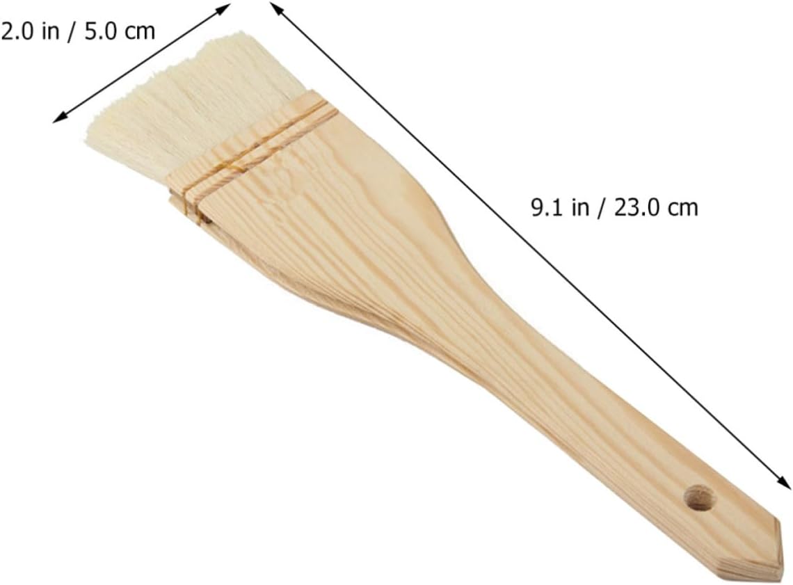 Wood Pastry Brush for Baking Cooking Sauce Butter Oil Marinades Kitchen | Streamlined Handle Reaches Cracks and Crevices, Suspension Hole Enables Easy Storage, Direct Food Contact for Culinary Tasks