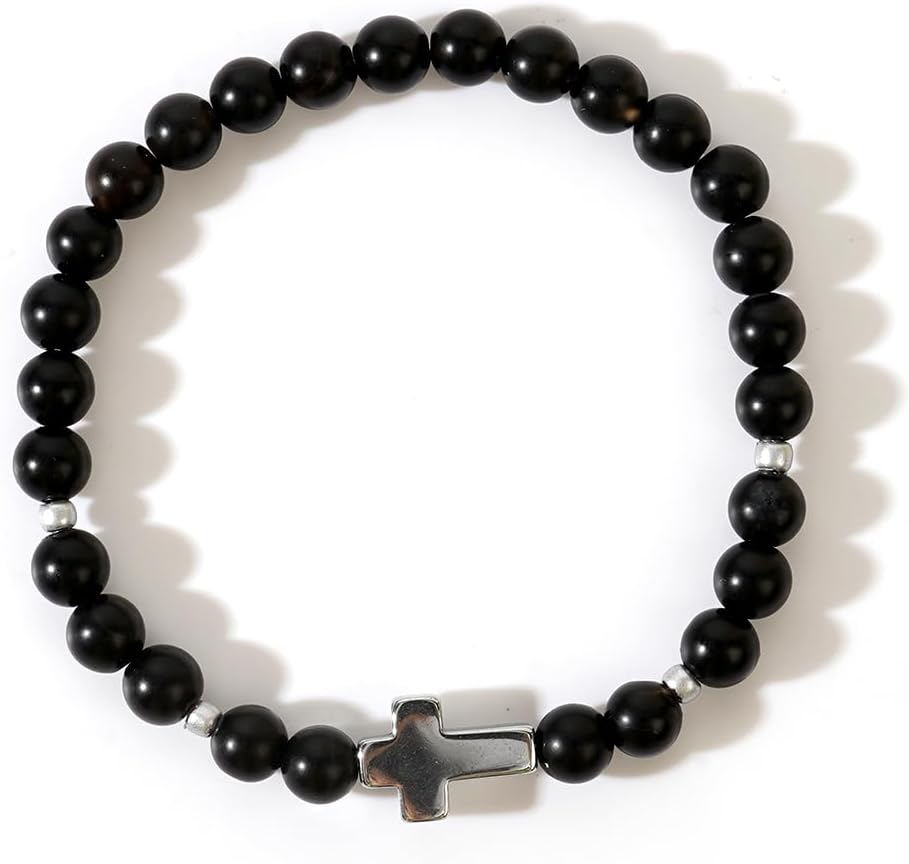 Healing Crstay Beaded Gemstone Bracelet for Men Colorful Stone Bracelets for Protection Lucky Boho Accessories Jewelry Gifts