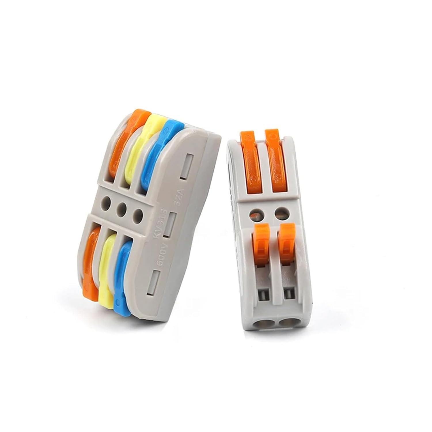 Universal Compact Wiring Splicing Conector Fast Wire Connector Universal Compact Conductor Splicing Push-in Lever Crimping Terminal Block 1 in Multiple Out Connectors(28pcs Box)