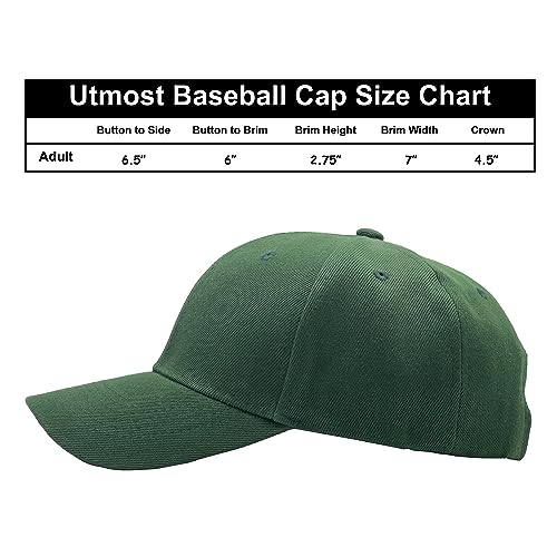 Utmost Structured Baseball Cap With Adjustable Closure - Performance Hat For Outdoor Activities And Custom Embroidery (1Pc Hunter Green) #TOP3