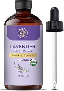 Lavender Essential Oil | USDA Certified Organic Lavender Oil | For Massage Aromatherapy | Skin And Hair | DIY Uses | 1.7 fl. Oz