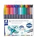 STAEDTLER double ended watercolor brush markers, marsgraphic duo, for illustrations, detail work, manga and expressive lettering, 36 colors 3000TB36LU