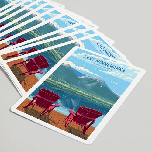 Baraja Poker Lake Minnewanka 52 Cartas para Adultos miniatura 5