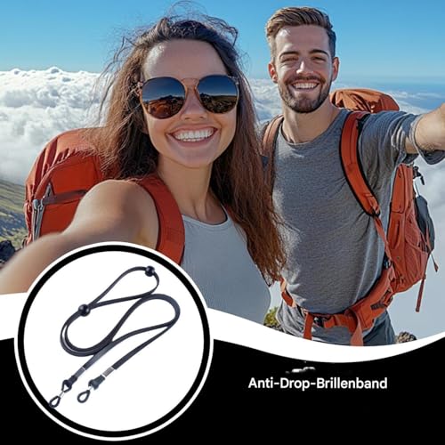 Brillenhalter Um Den Hals – Trageband Aus PU-Leder, Verstellbarer Kettenhalter, Sicheres Brillenband, Halsband-Zubehör Für Outdoor-Aktivitäten | Zuverlässige Brillenunterstützung Für Frauen Beim Sport