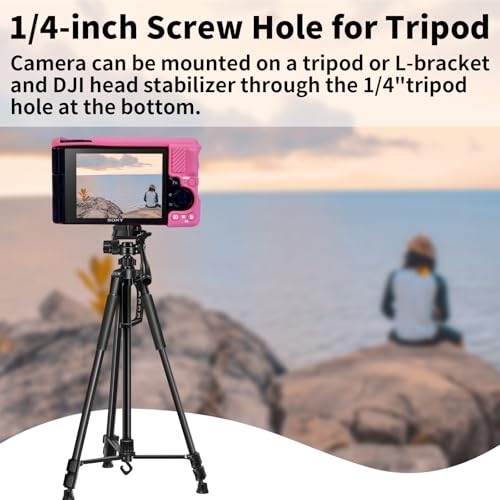 Funda protectora para cámara Sony ZV-1 silicona rosa miniatura 6