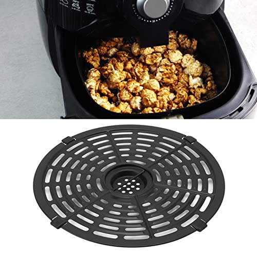 Placa Redonda No Adherente de Repuesto para Freidora con Pincel y Funda de Silicona, Accesorio de Cocina de Acero Inoxidable 304, para Barbacoa, Steak, Verduras, Pescado, Pizza, Papas Fritas (20 cm) miniatura 4