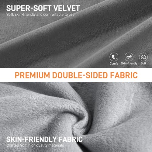 Image of Microwavable Heat Pad for Neck and Shoulders, Warm Compress Wrap, Grey | Weighted Moist Heat for Back, Relief Sore Muscle Stress Tension, Gift for Women