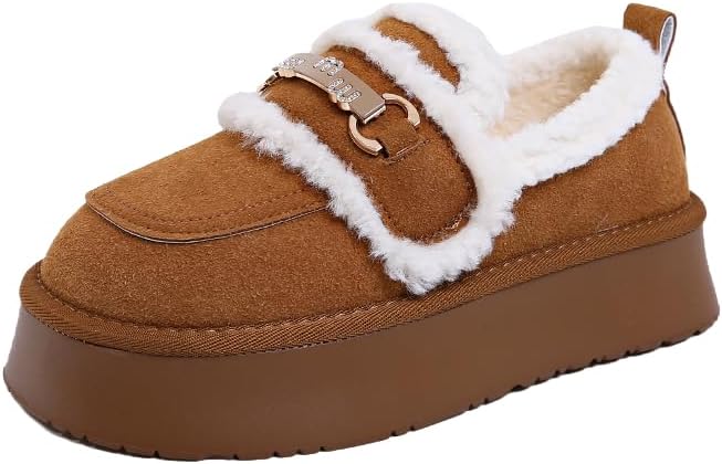 Elegant Women's Winter Mary Jane Flats - Lightweight Fabric Upper, Round Toe, Rubber Sole - Hand Washable Solid Garden Shoes