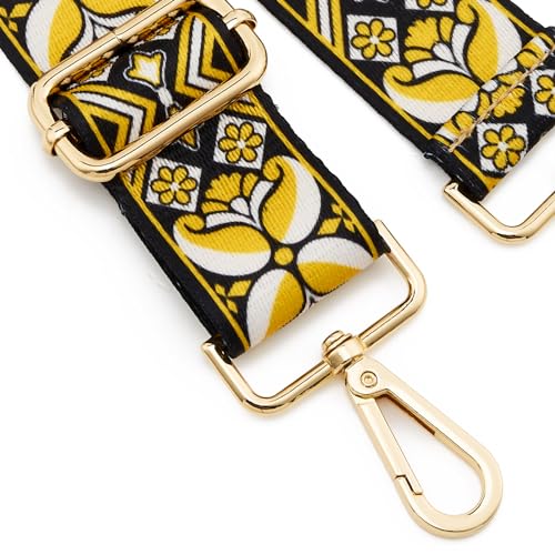 Image of ZOOEASS Wide Shoulder Strap Adjustable Replacement Belt Guitar Style Crossbody Bag Handbag Strap Multicolor Canvas Straps(Wide:1.5in)(Color54)