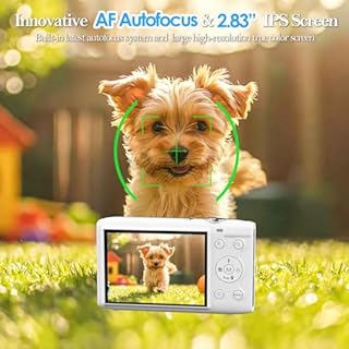 5K Digital Camera, Upgrade Autofocus 72MP Vlogging Camera Photo with 32G SD Card, 2.83'' Screen, 2 Batteries, 16X Zoom, WiFi Point and Shoot Digital Camera for Kids Adults Beginners