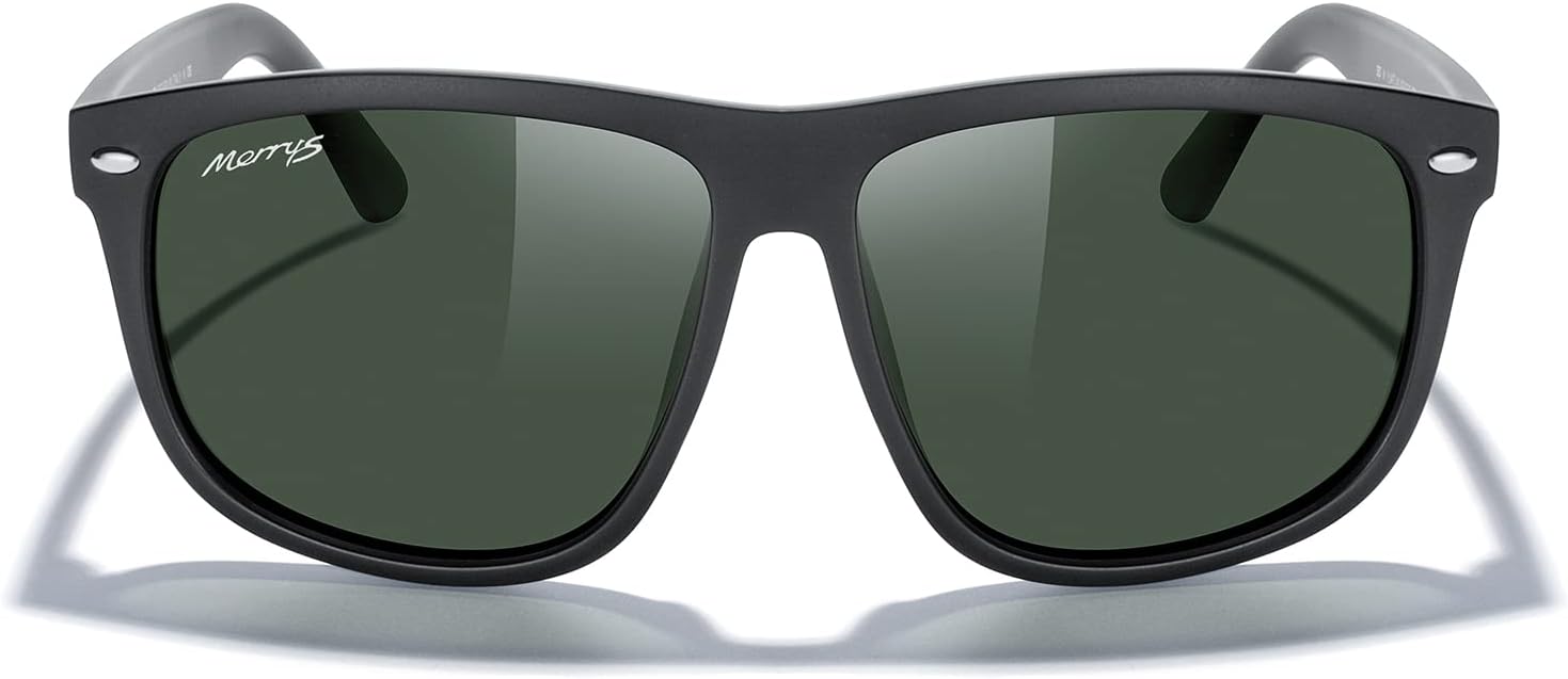 MERRY'S Men's Oversized Square Polarized Sunglasses for Driving Fishing Golfing UV400 Protection S8147