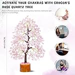 Rose Quartz Crystal Tree Room Decor and Pink Home Decor Healing Crystals Chakra Tree of Life Birthday Gifts for Women Mom Her Sister House Warming Gifts New Home Spiritual Presents Womens Gift - Image 3