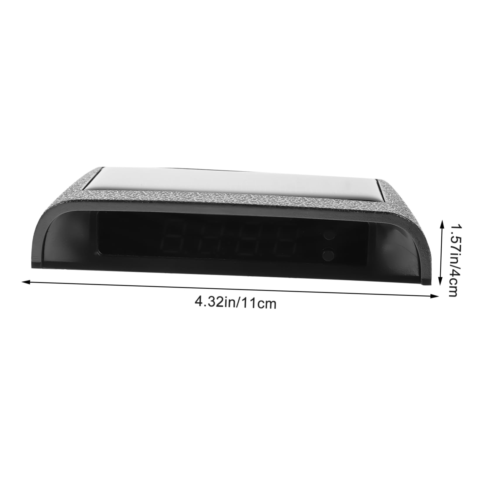 Ciieeo Reloj Termómetro para Coche Pantalla Digital, Funcionamiento Solar y Luz Nocturna, para Tablero del Automóvil,