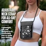 VENTURE 4TH Travel Neck Wallet, RFID Blocking Passport Holder - Gray - Image 5