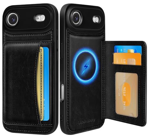 Uppuppy for iPhone 17 Air Wallet Case with Card Holder,Black - image 1