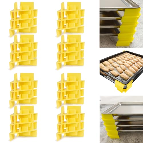 24 PCS Tray Stackers for Harvest Right Freeze Dryer Trays Freeze, Dryer Accessories Compatible with Harvest Right Trays, Stacks 7 Trays, Yellow
