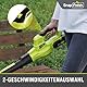 SnapFresh Laubbläser Akku-Laubbläser Kabelloser 20V 210 km/h 240m³/h / 2-Luftgeschwindigkeit/mit Akku und Ladegerät/Leicht Kompakte 1,2kg für Garten Hof Rasenpflege (Grün)