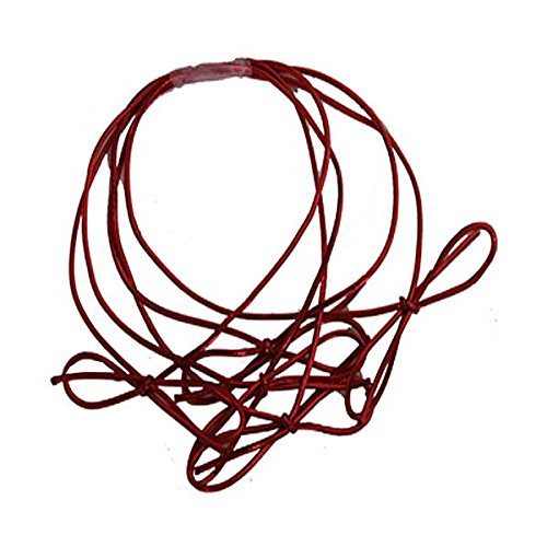 JAM PAPER Metallic Elastic String Ties - 10 Loop - Red - 50/Pack
