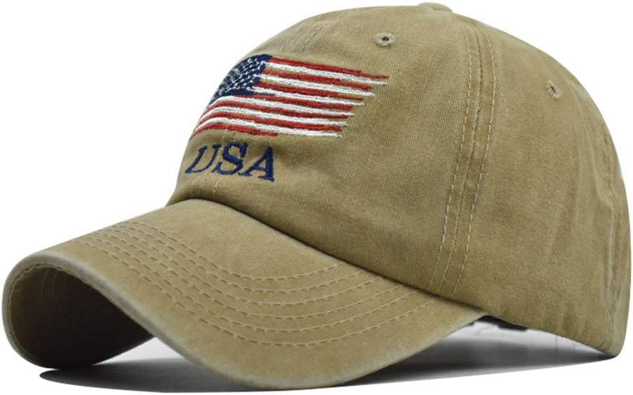 Washed American Flag Baseball Cap Retro Adjustable Sun Dad Gift Hats for Men Women Fashion Trucker Cap Unisex