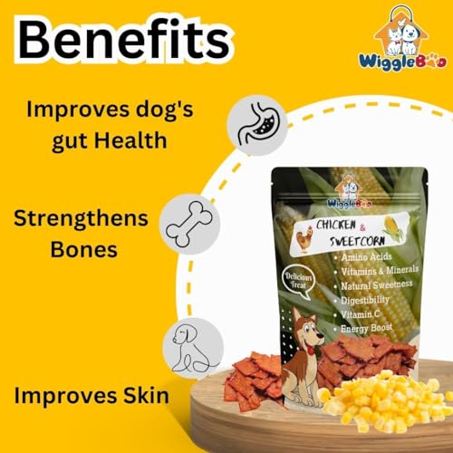 Image of 45g Chicken & Sweetcorn Dog & Puppy Treat | High-Protein Snack | Antioxidant-Rich | Crunchy & Healthy | Wholesome | Training | Easy to Digest