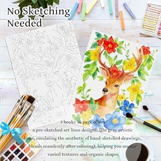 Kalysky 8.5 * 11" Watercolor Workbook,3 Watercolor Coloring Books for Adults,Water Color Book kit for Adults Beginner,160GSM Cold Press Textured Thick Paper