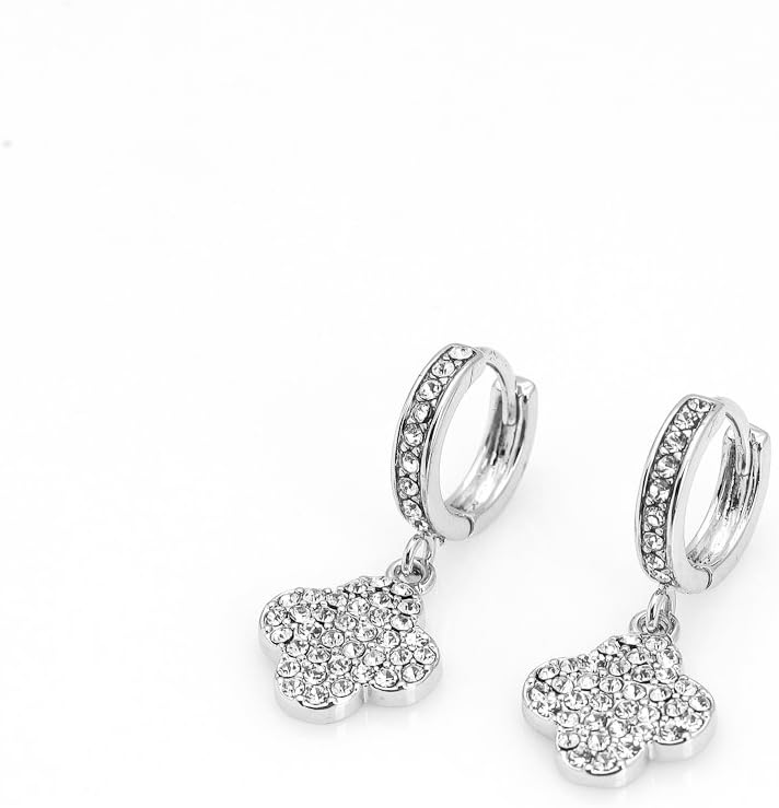 Amiline Pave Clover Dangle Earring