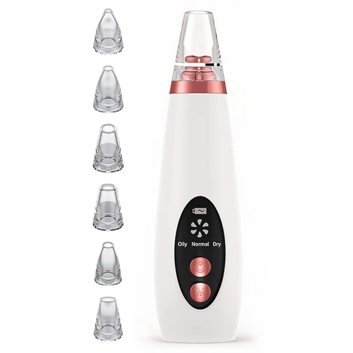 6-in-1 Multifunction Blackhead Remover, Electric Derma Suction Machine, USB Rechargeable Acne Pimple Pore Cleaner Vacuum Tool, Facial Cleanser Whitehead Extractor Remover Device for Nose & Skin Care-image-36