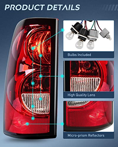 Image of Nilight Taillight Assembly Compatible with 2003-2006 Chevy Silverado