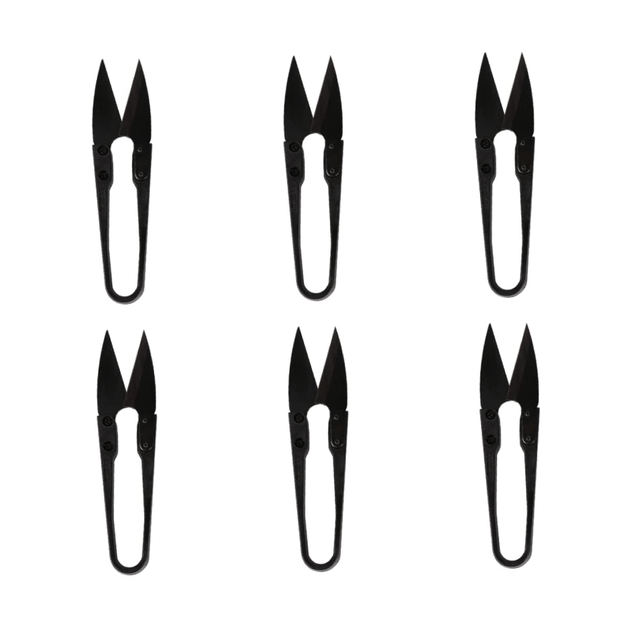 SHINEOFI 18pezzi Forbici U-shape Per Cucito Per Ricamo e Fai Te Strumenti Pratici Per Cucito e Trimming Manico Ergonomico e Lama Affilata Per Tessuti e Fili Nero
